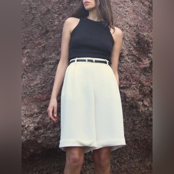 Nwt- Zara- Belted Contrast Jumpsuit- L - Picture 1 of 4